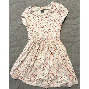 Emma & Elsa White Dress with Orange/Red Floral Print Girl's Size 7